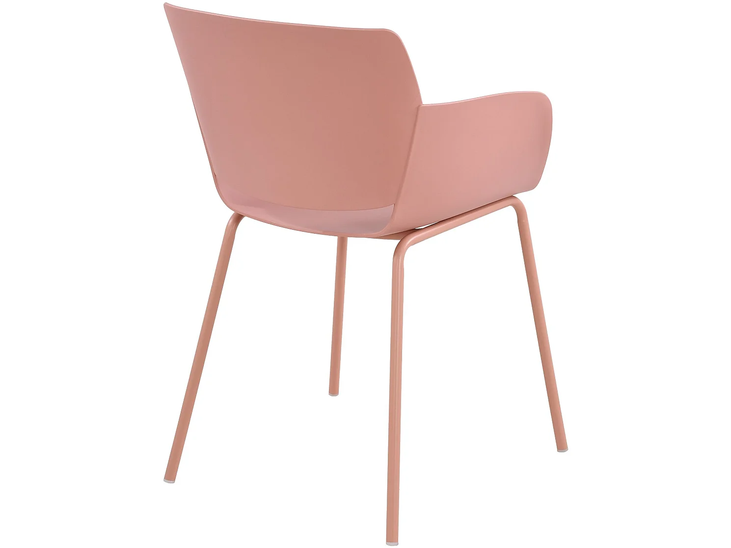 Lot de 2  chaise salle à manger - Plastique - Rose - Alpena
