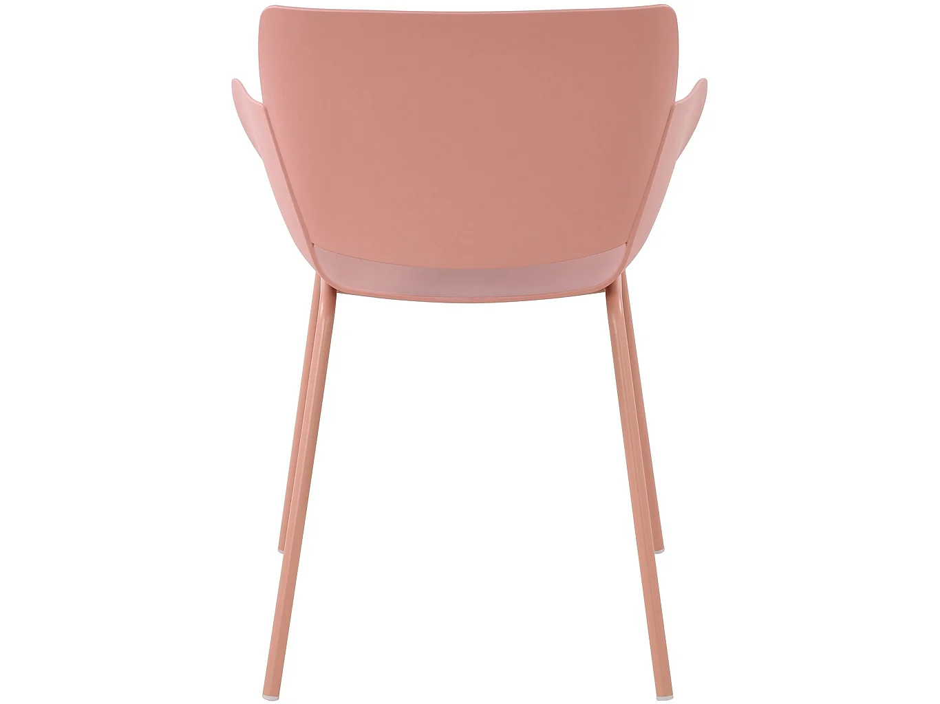 Lot de 2  chaise salle à manger - Plastique - Rose - Alpena