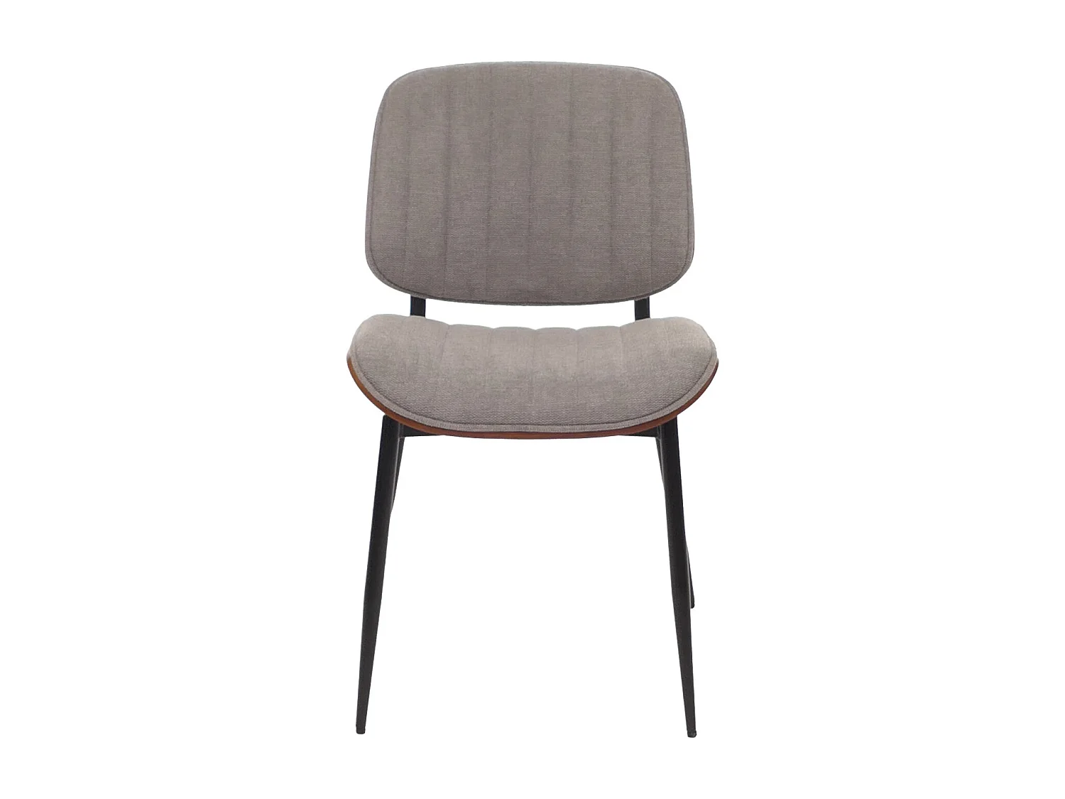 Chaise de salle à manger MCW-O44 (lot de 2),  aspect noyer, gris clair