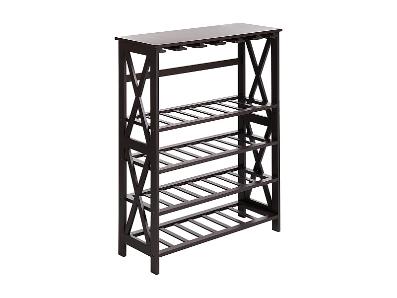 Wijnrek ROTHESAY Donkerbruin