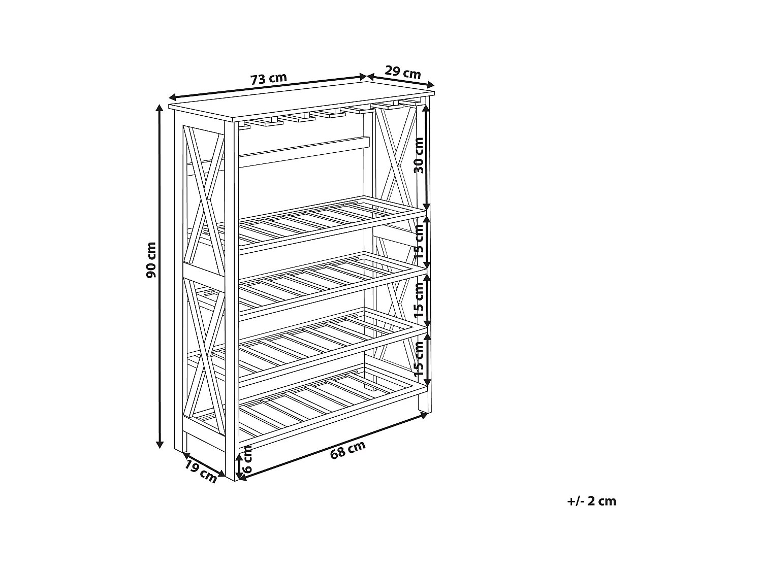 Porte-bouteille ROTHESAY Marron foncé