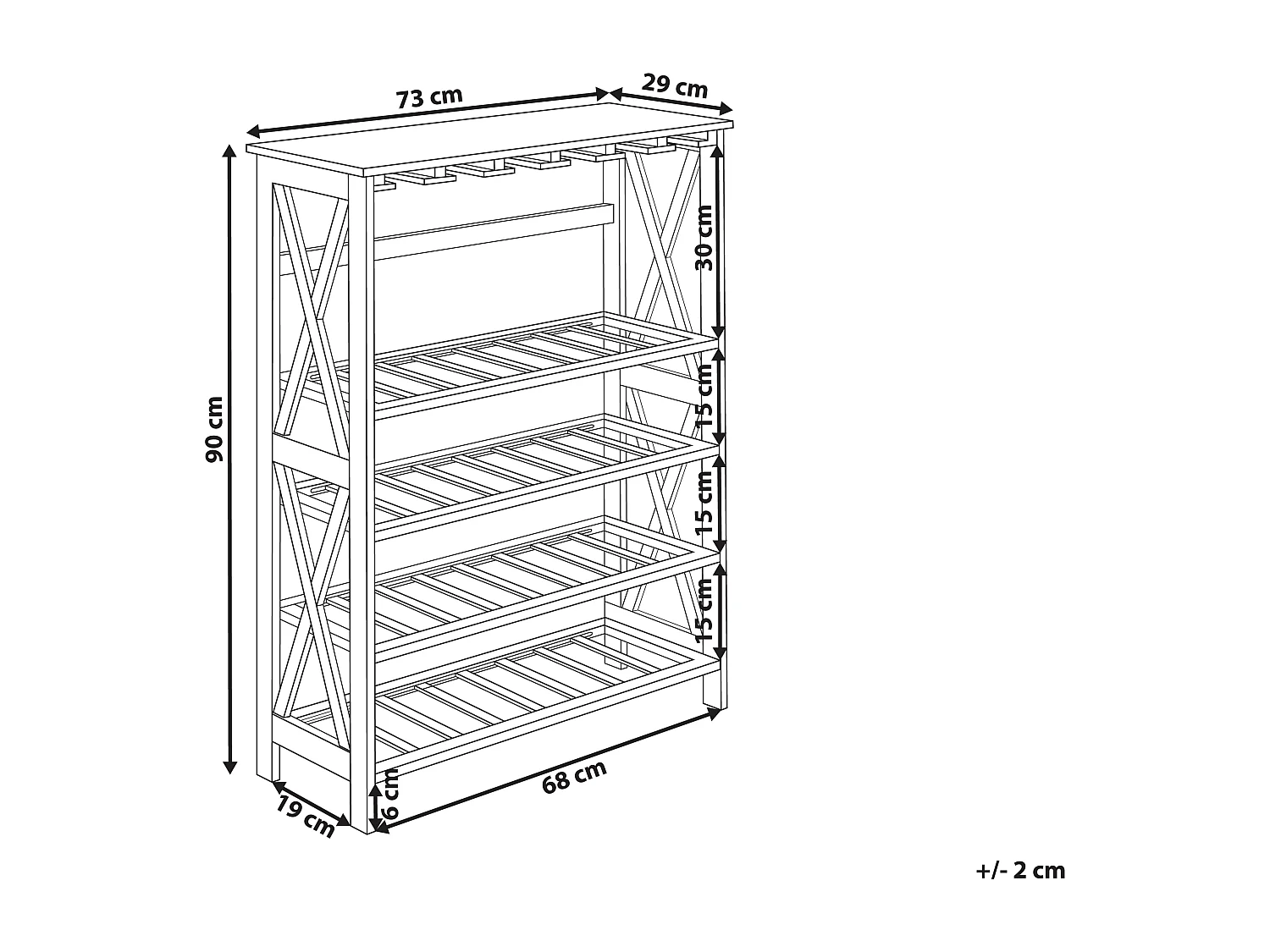 Porte-bouteille ROTHESAY Marron foncé