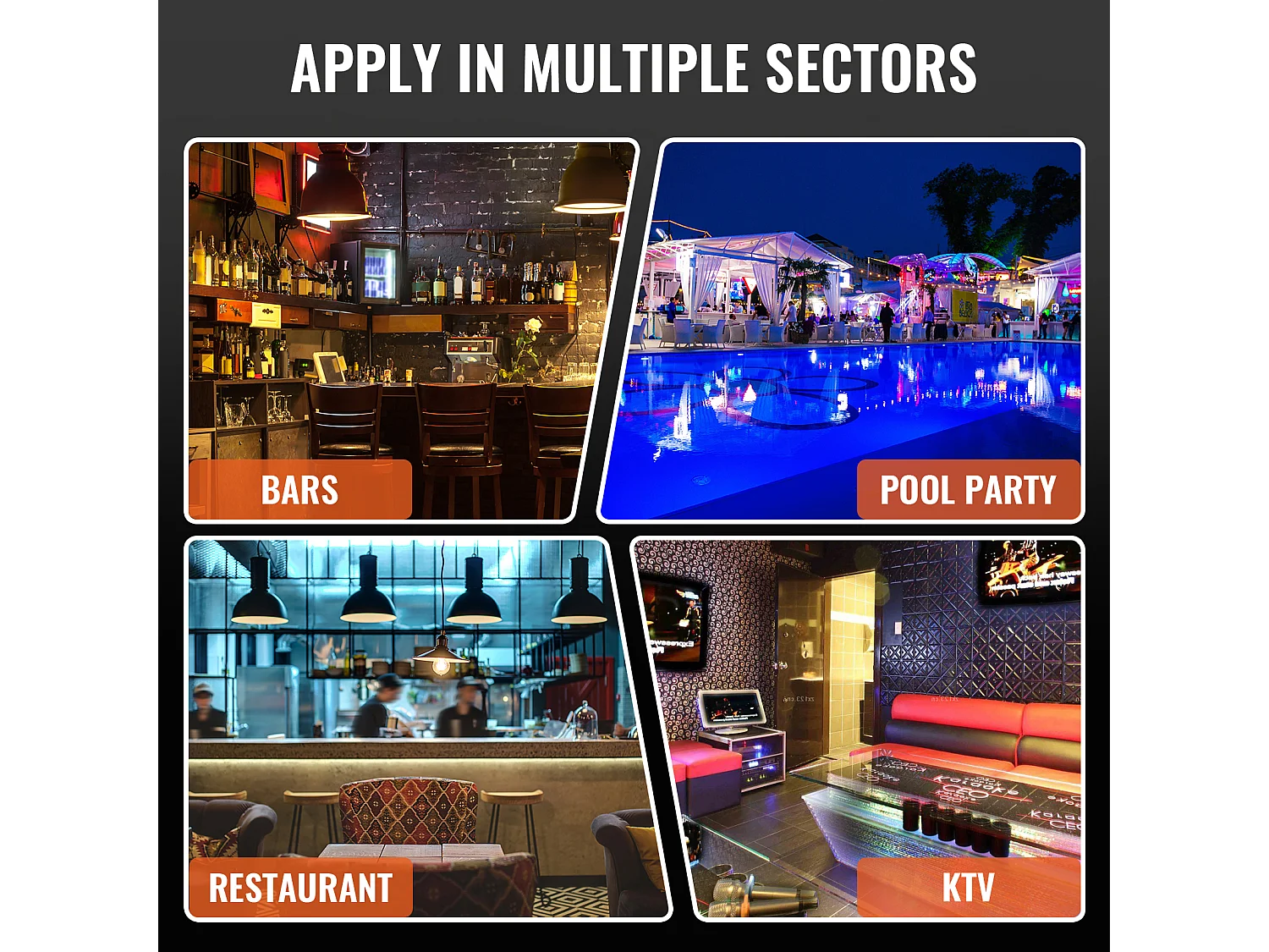 LED-verlichte Drankflessenrek van SucceBuy, Barrek, 152,2 cm, 3 Treden