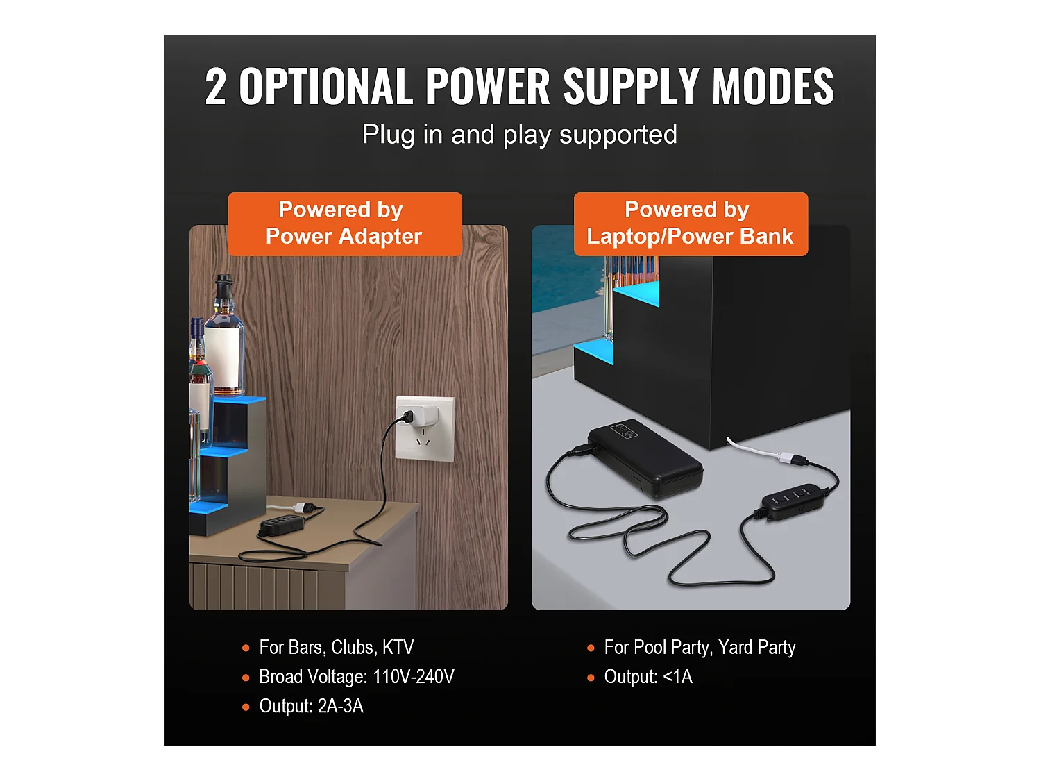 Présentoir à Bouteilles d'Alcool Éclairé à LED SucceBuy, Étagère de Bar, 101,5 cm, 3 Étapes