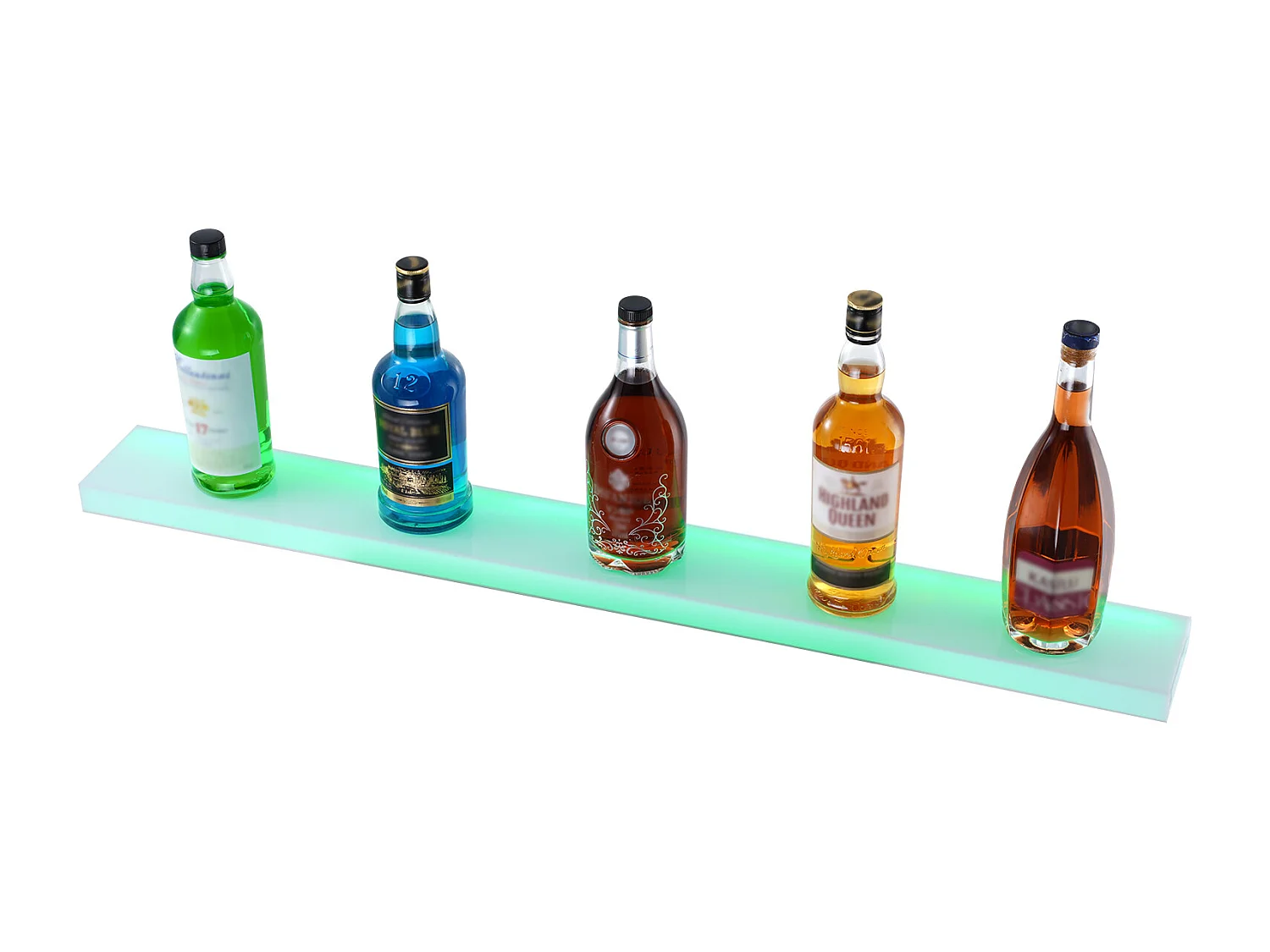 Présentoir à Bouteilles d'Alcool Éclairé à LED SucceBuy, Étagère Murale de Bar pour la Maison, 101,6 cm, 1 Étape