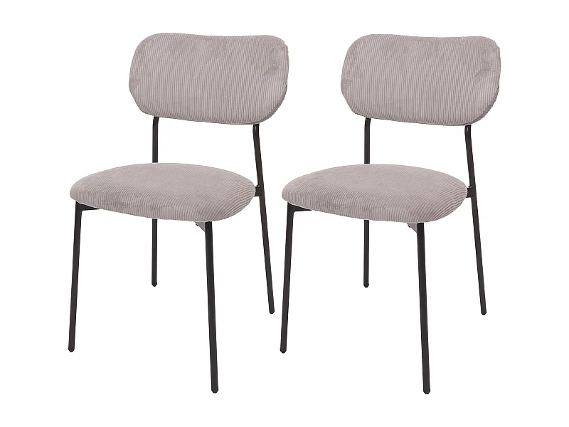 Cadeira de jantar MCW-O26 (conjunto de 2),  cinzento claro