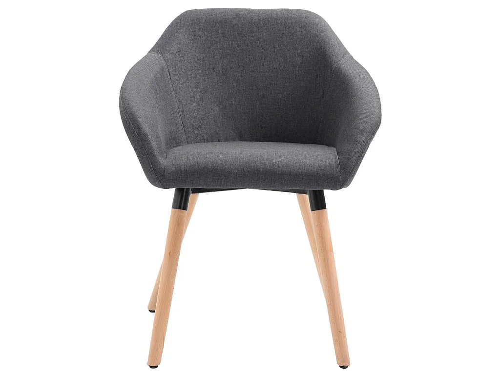 Sillas de comedor giratorias 4 unidades tela gris oscuro