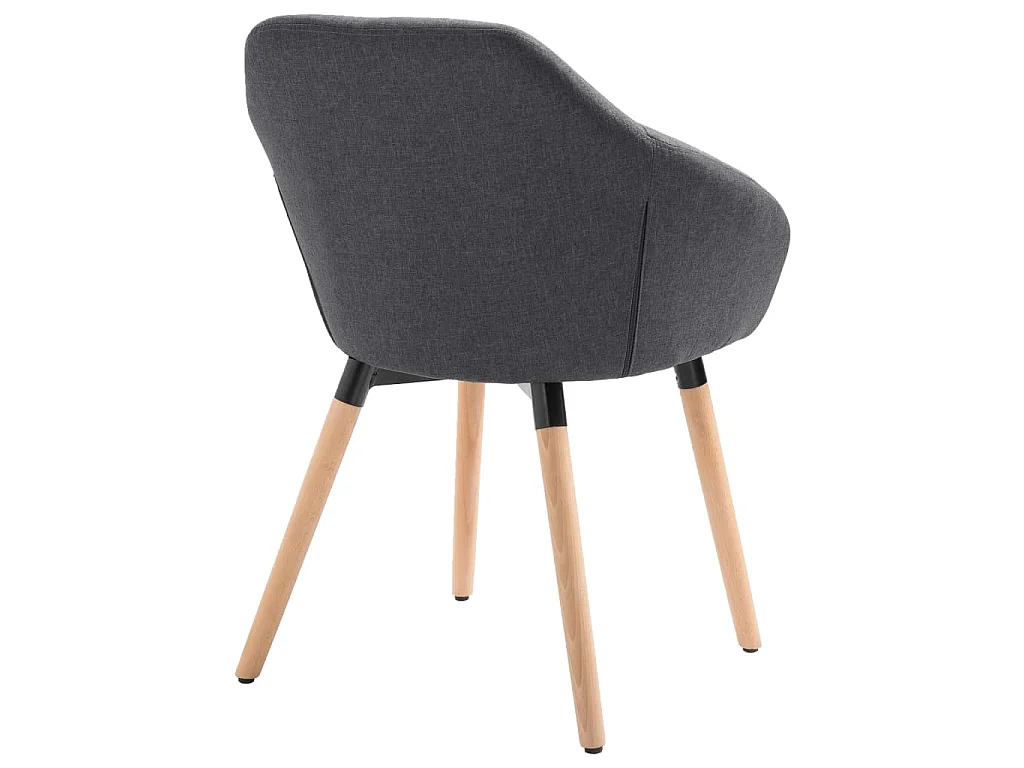 Sillas de comedor giratorias 4 unidades tela gris oscuro