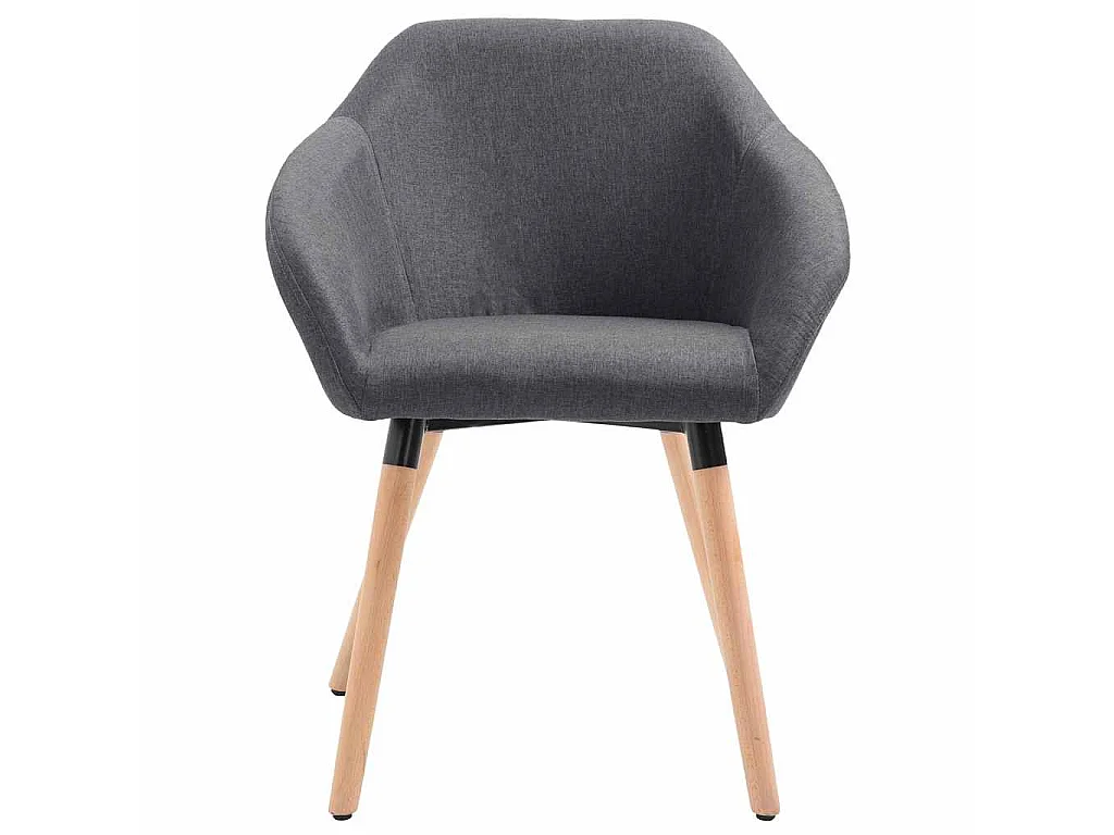 Eetkamerstoelen 6 st stof donkergrijs