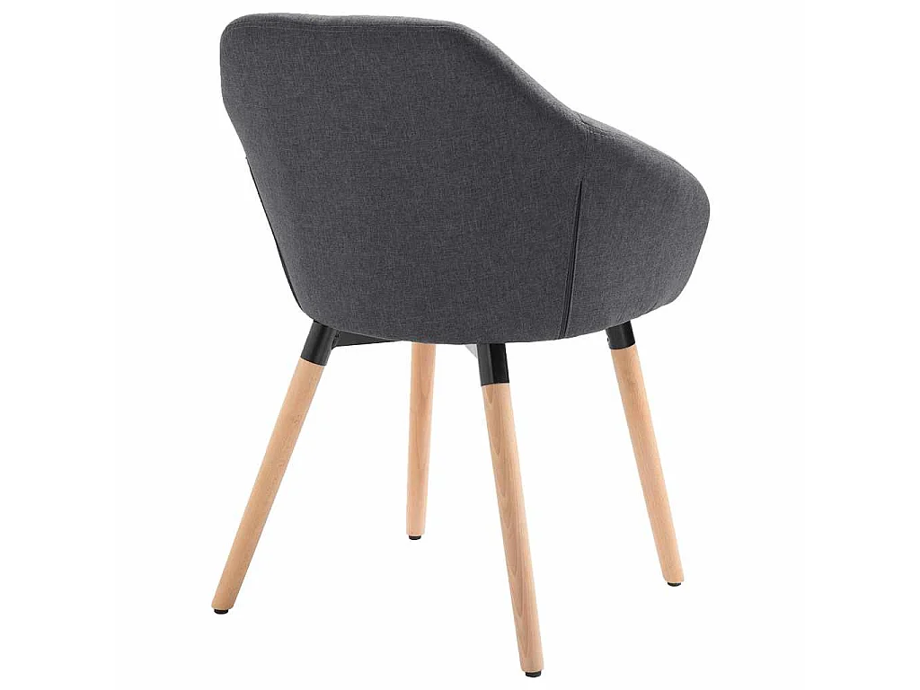 Eetkamerstoelen 6 st stof donkergrijs