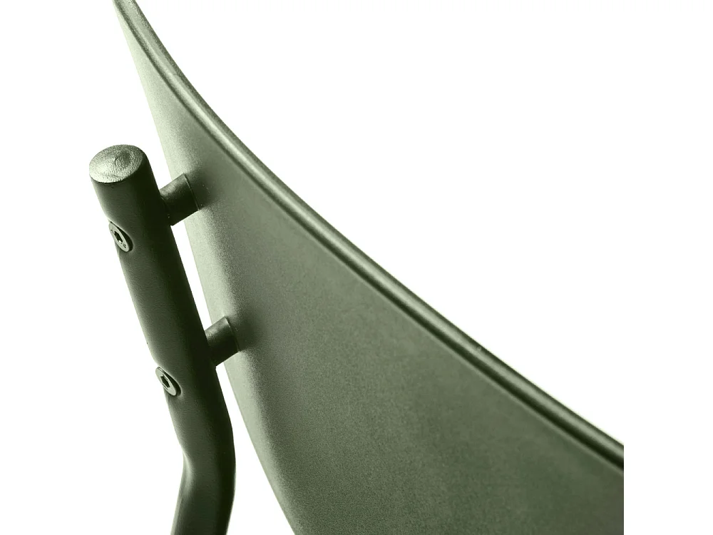 Elin - Lot de 4 chaises en plastique et métal - Vert