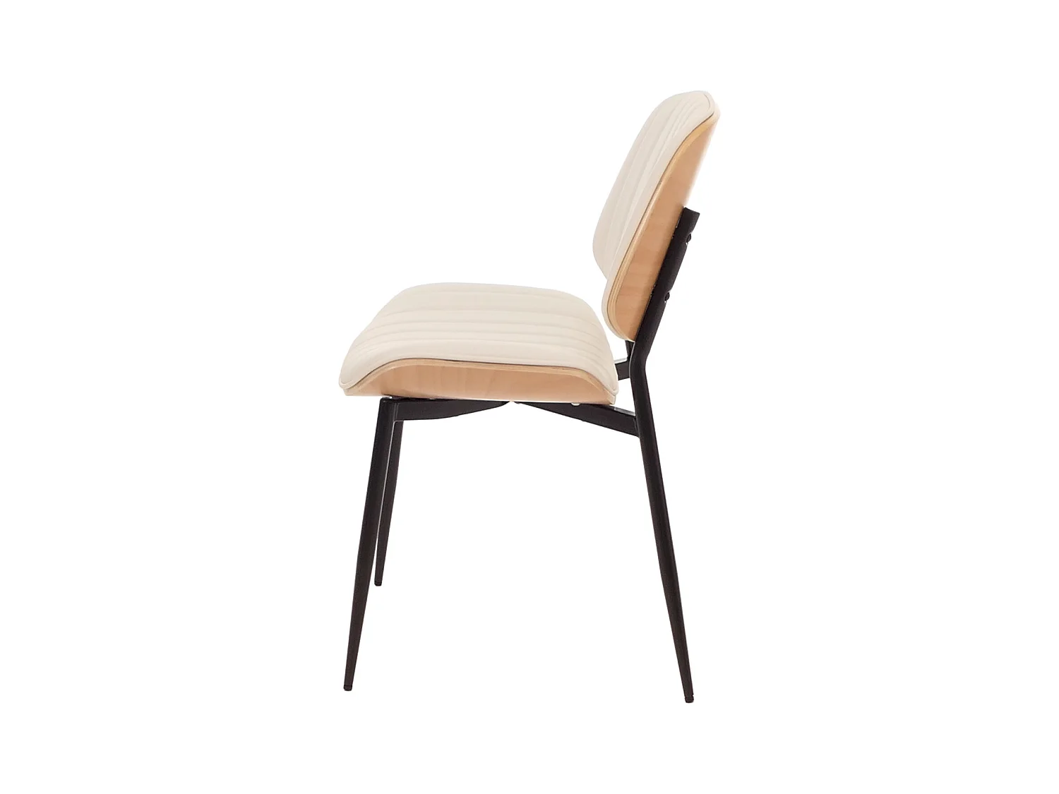 Chaise de salle à manger MCW-O44 (lot de 2),  naturel, blanc
