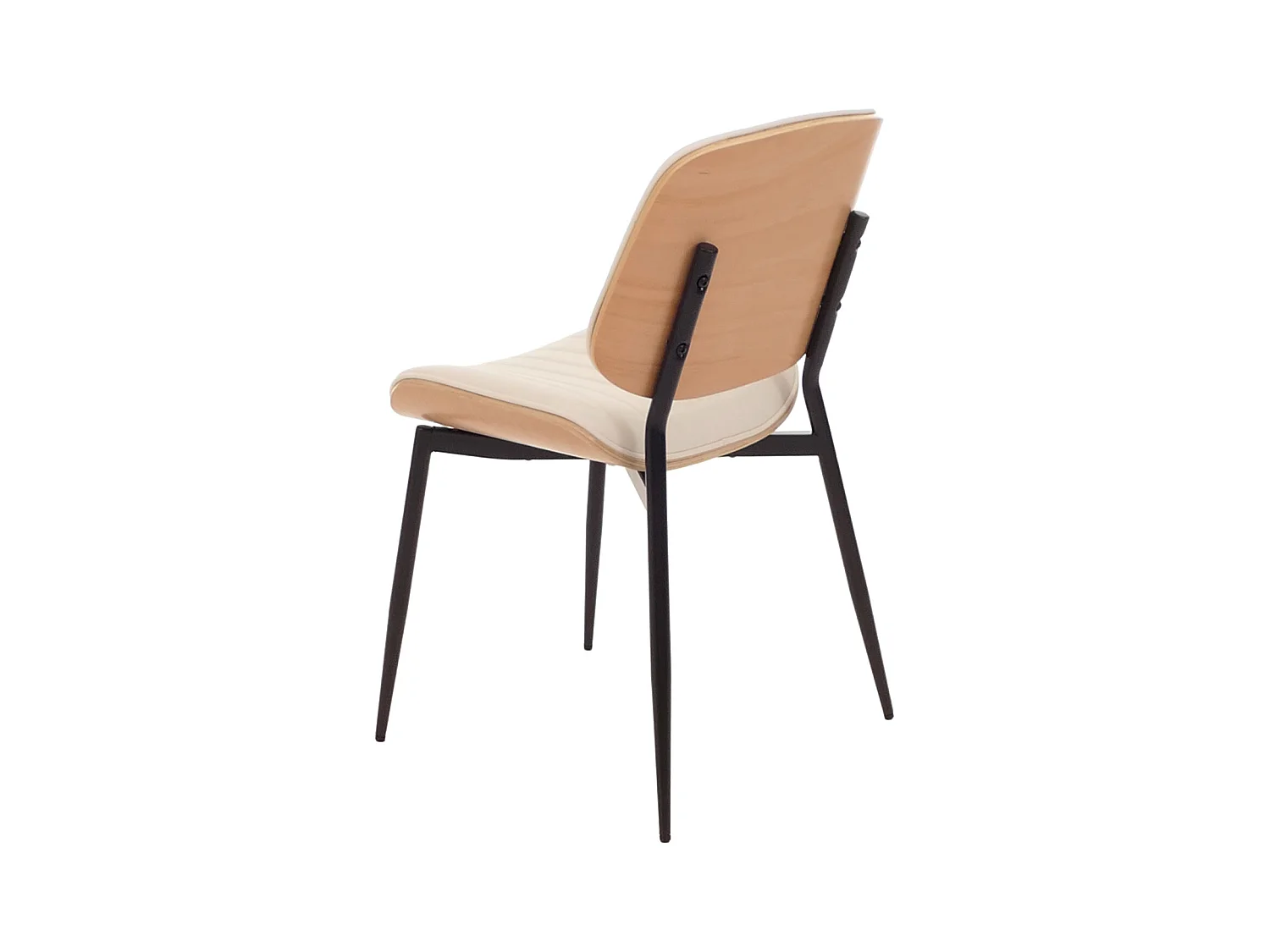 Chaise de salle à manger MCW-O44 (lot de 2),  naturel, blanc