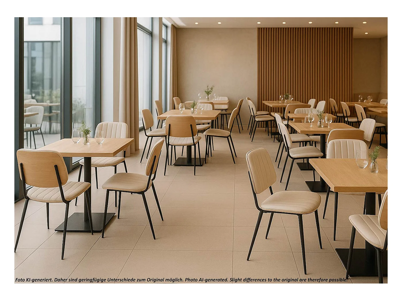 Chaise de salle à manger MCW-O44 (lot de 2),  naturel, blanc