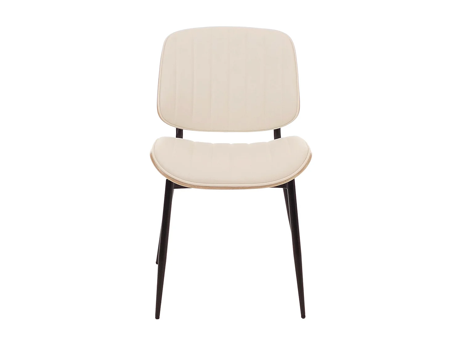 Chaise de salle à manger MCW-O44 (lot de 2),  naturel, blanc