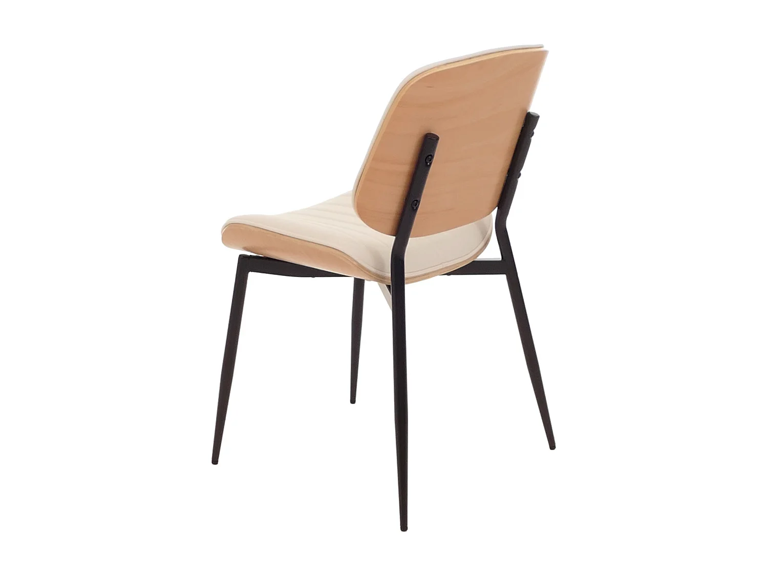 Chaise de salle à manger MCW-O44 (lot de 2),  naturel, blanc
