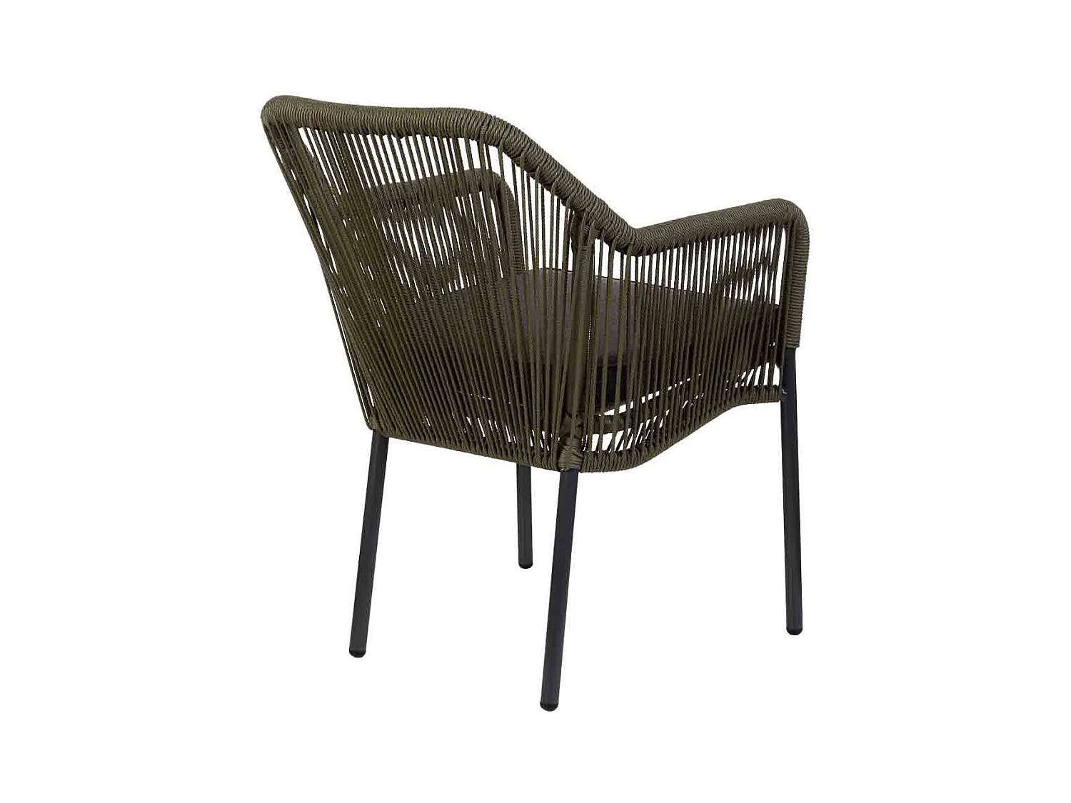 Chaise en rotin synthétique vert 56x66x80