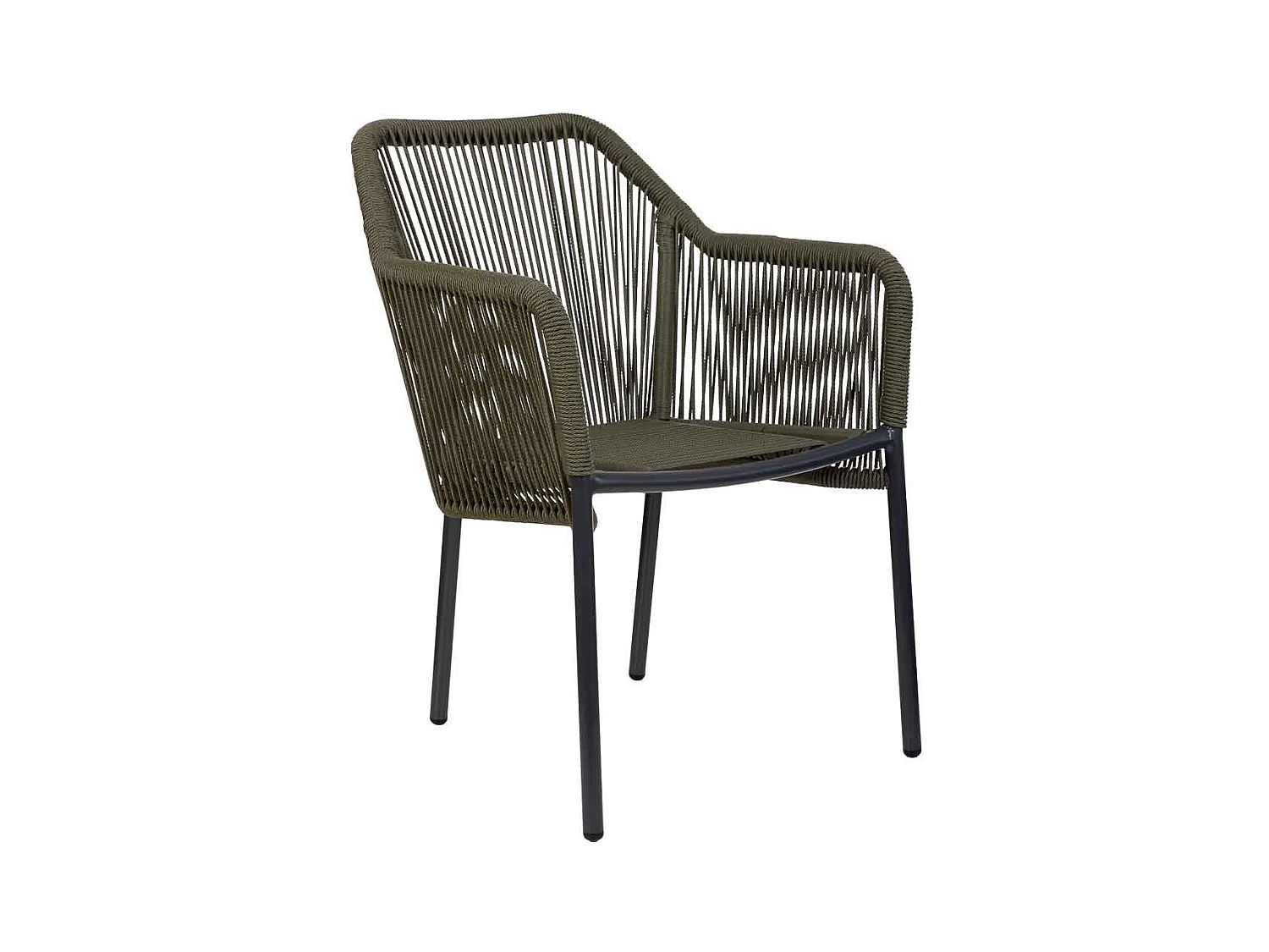 Chaise en rotin synthétique vert 56x66x80