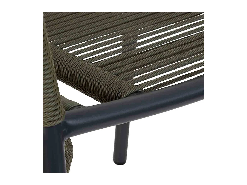 Chaise en rotin synthétique vert 56x66x80