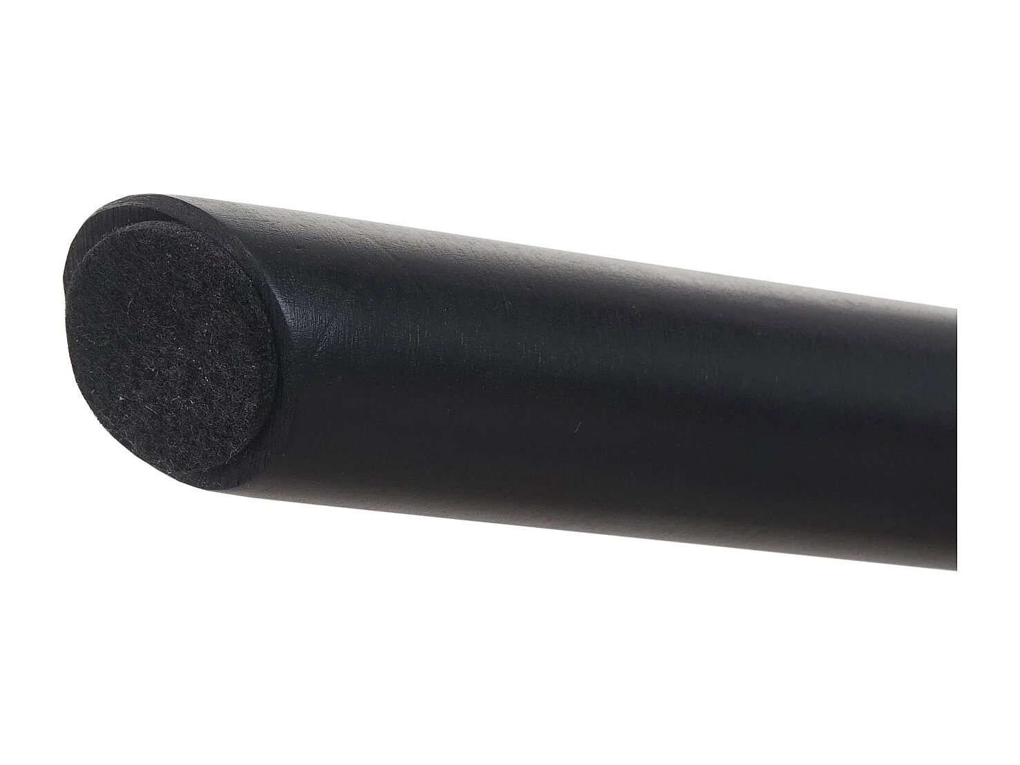 Esszimmerstuhl Vaasa T501 (2er-Set), Schwarz, Sitzfläche Kunstleder weiß, dunkle Beine