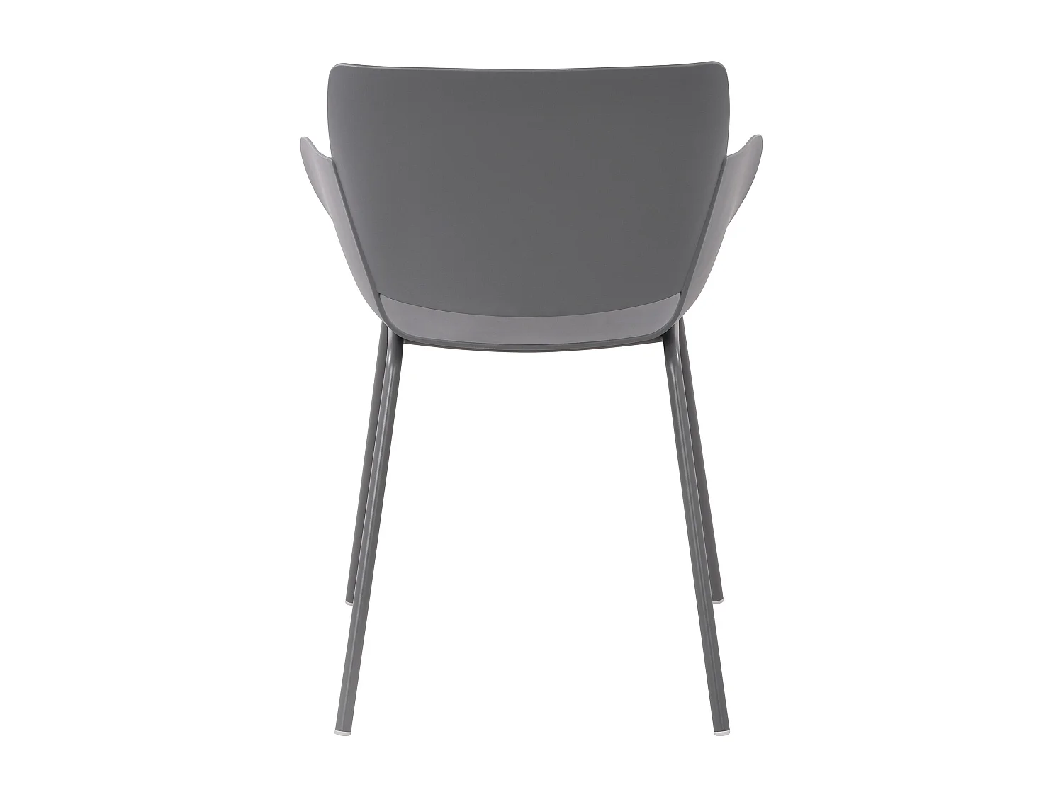 Lot de 2  chaise salle à manger - Plastique - Gris foncé - Alpena