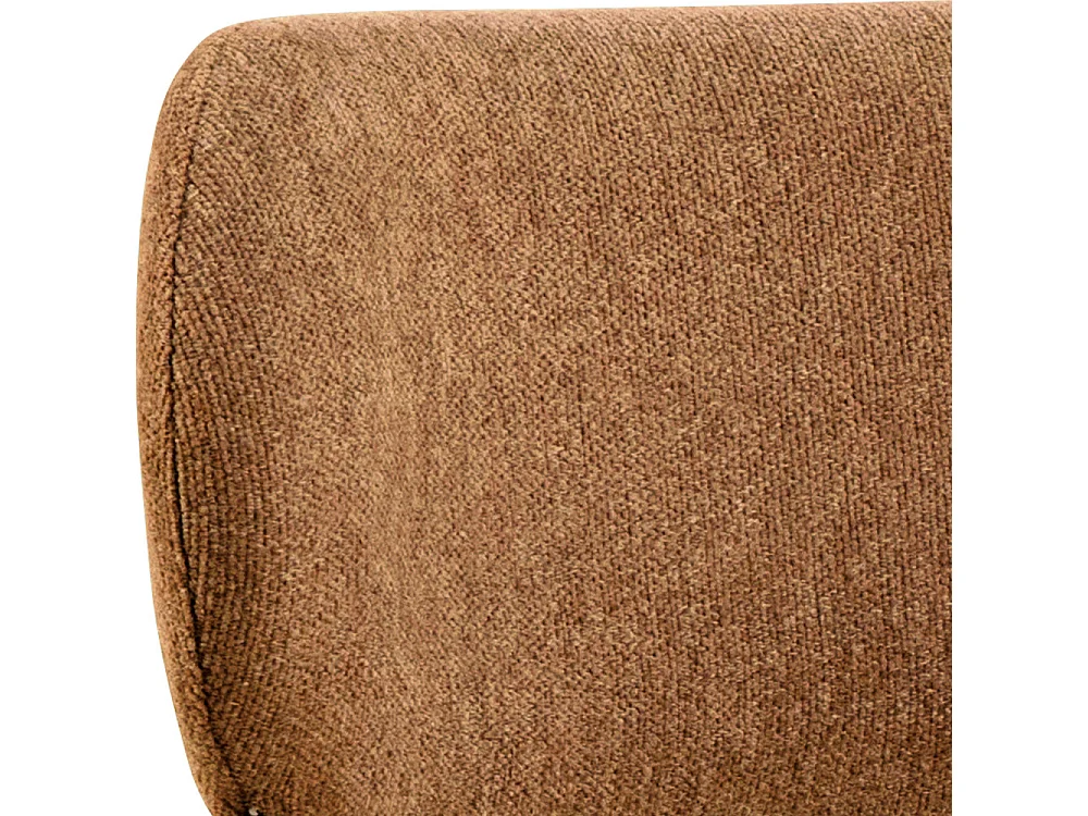 Elli - Lot de 2 chaises en tissu pieds chrome - Terracotta