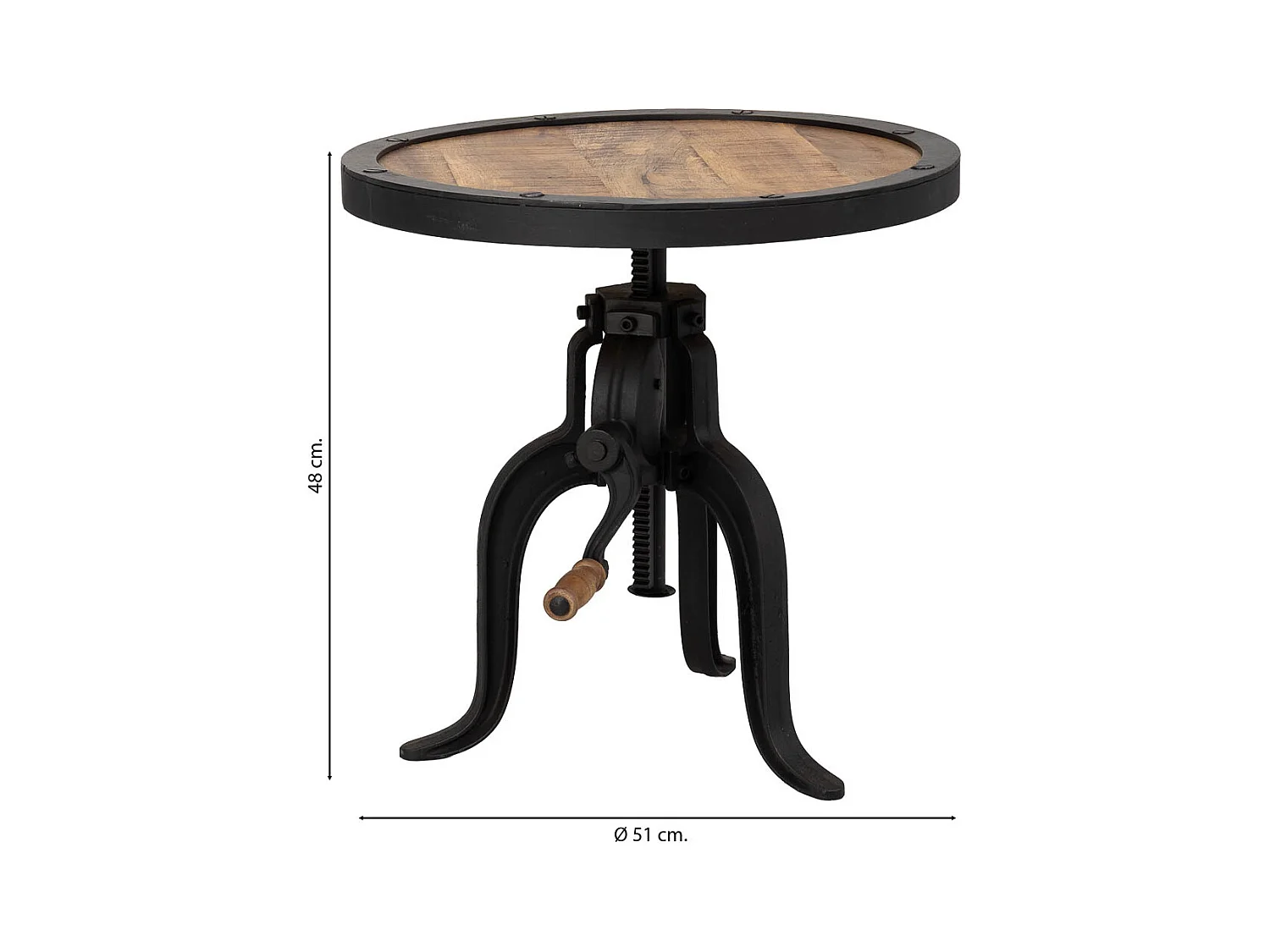 Mesa de apoio preta, D51x48h cm