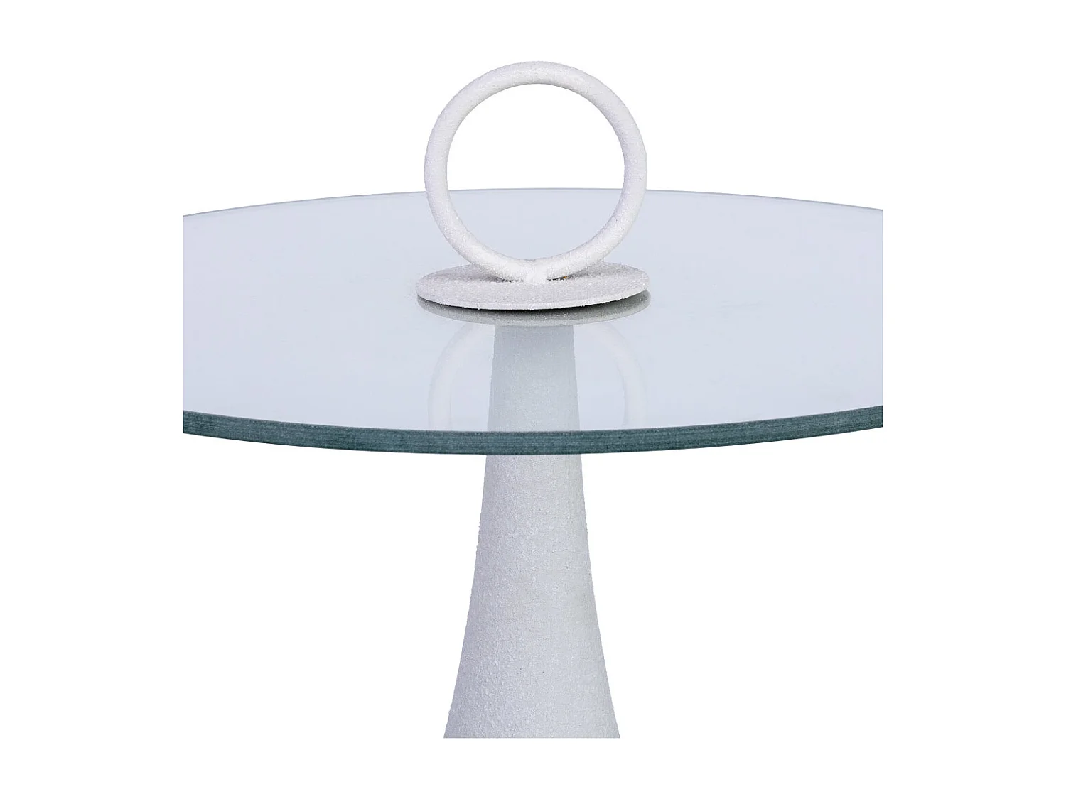 Mesa de apoio em metal e vidro 40x40x42,5/51h cm