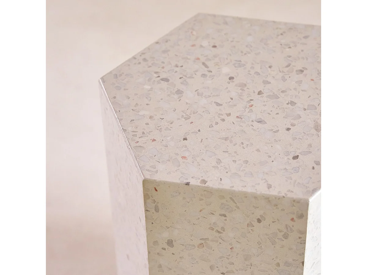 Sofaende aus Premium-Terrazzo Pink Zoé