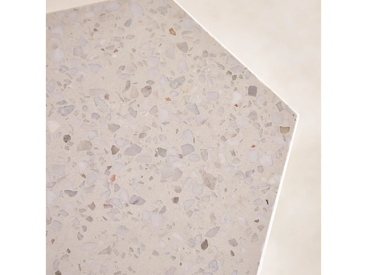 Sofaende aus Premium-Terrazzo Pink Zoé