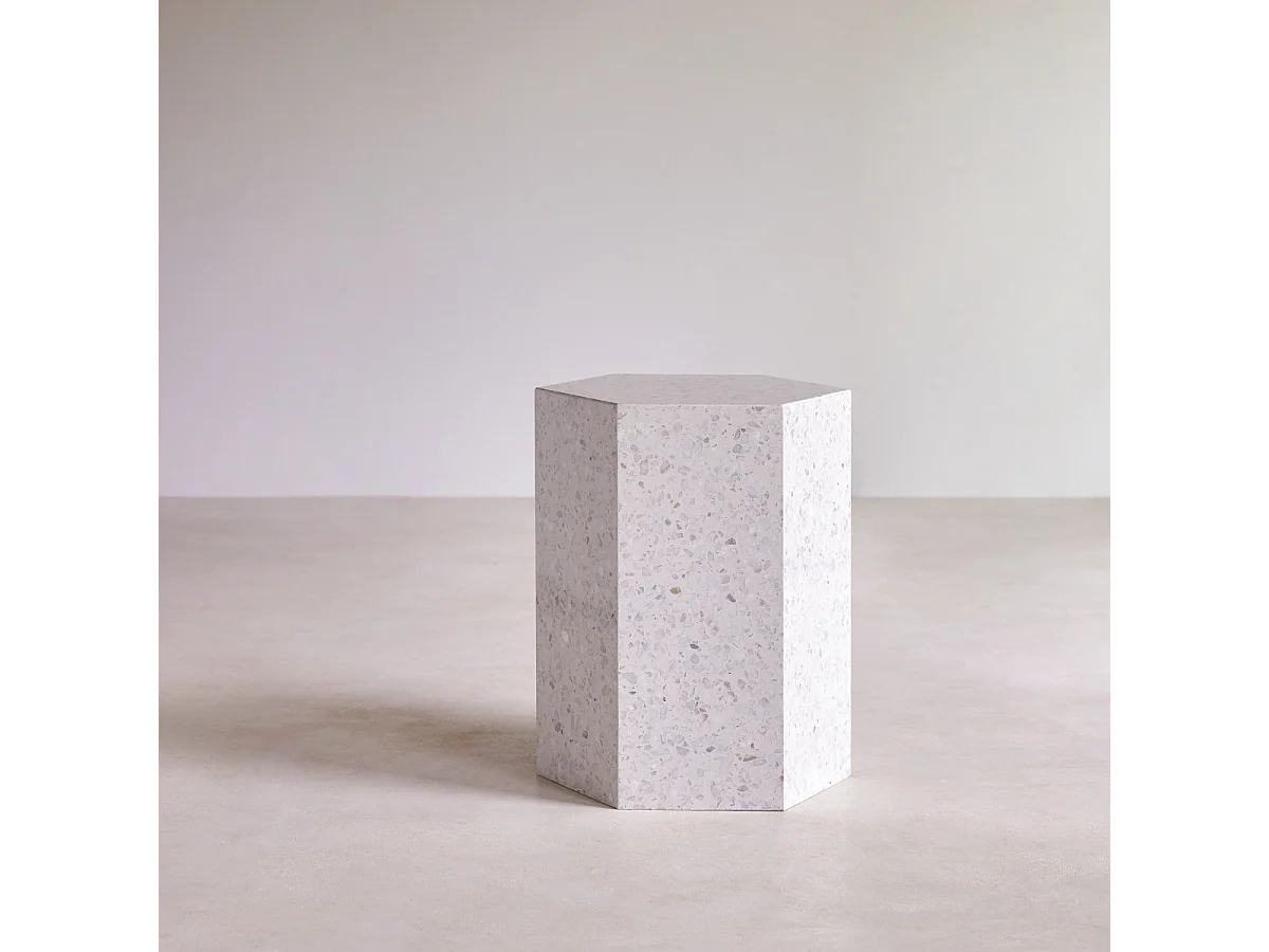 Sofaende aus Premium-Terrazzo Pink Zoé