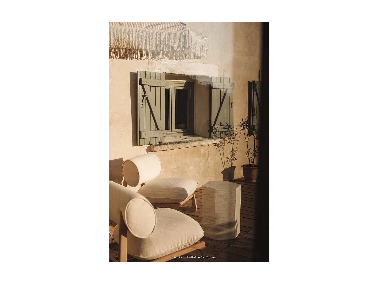 Sofaende aus Premium-Terrazzo Pink Zoé