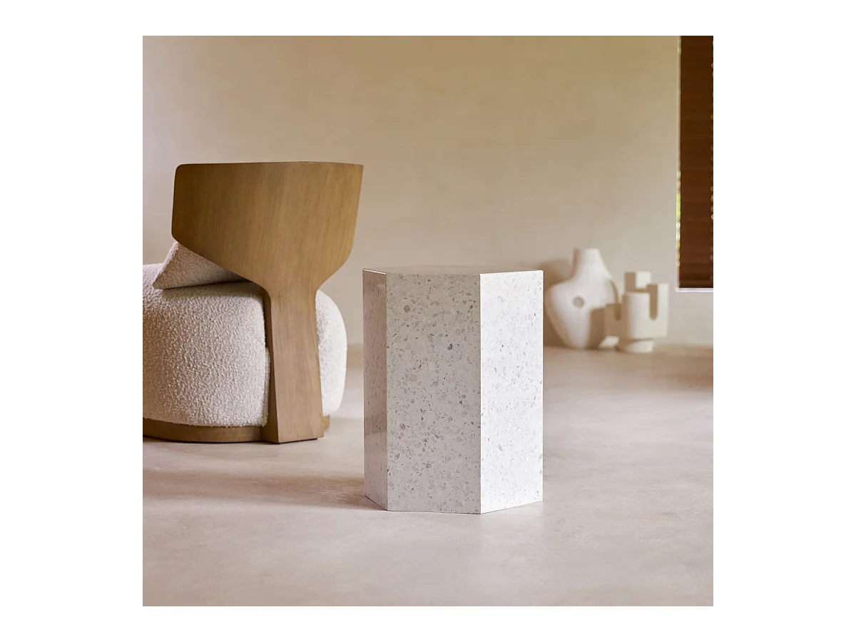 Tavolino in terrazzo premium rosa Zoé