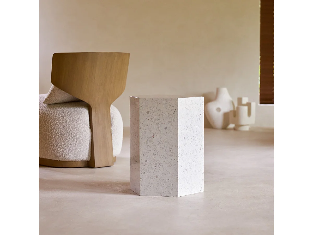 Tavolino in terrazzo premium rosa Zoé