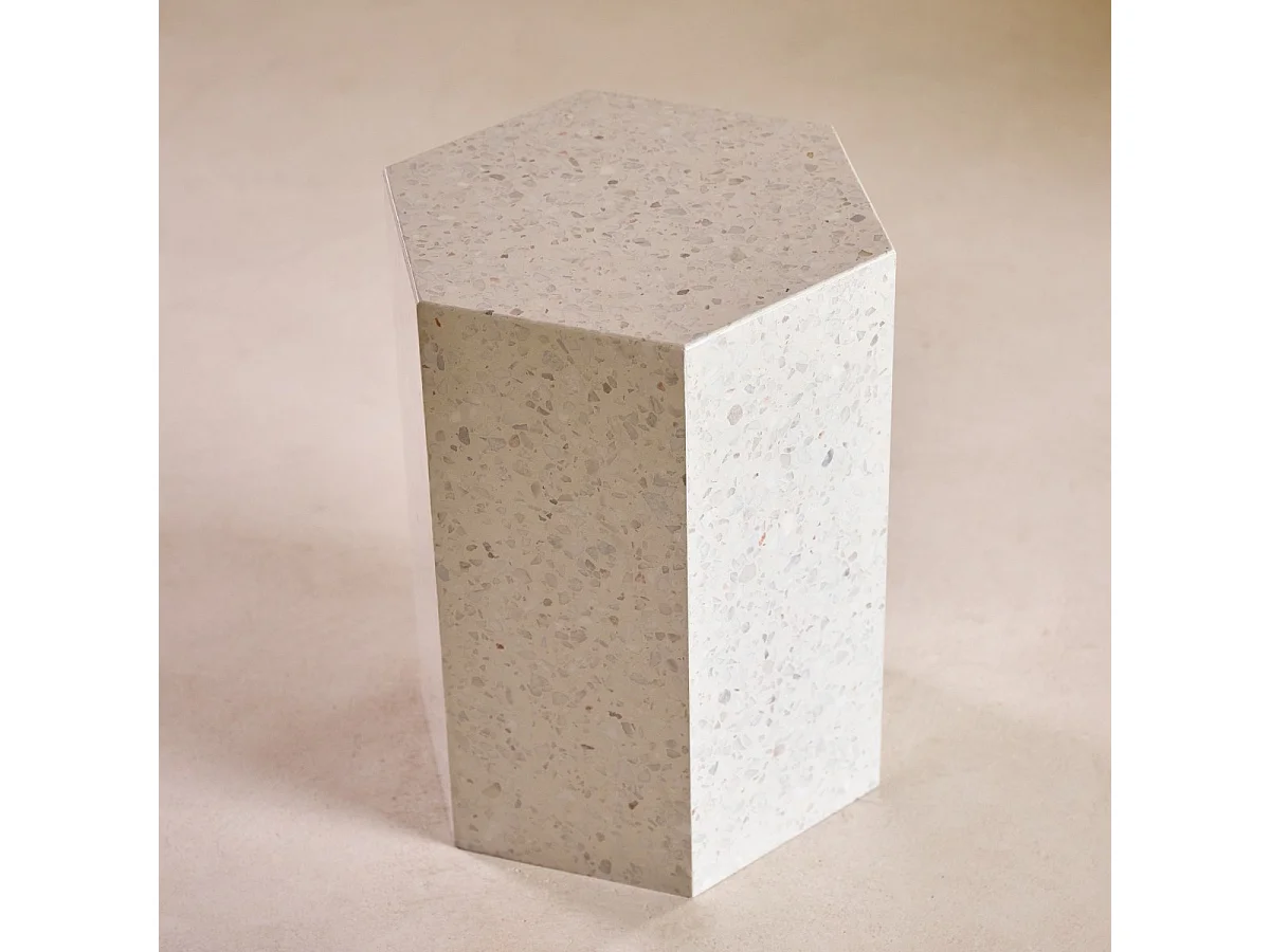 Sofaende aus Premium-Terrazzo Pink Zoé