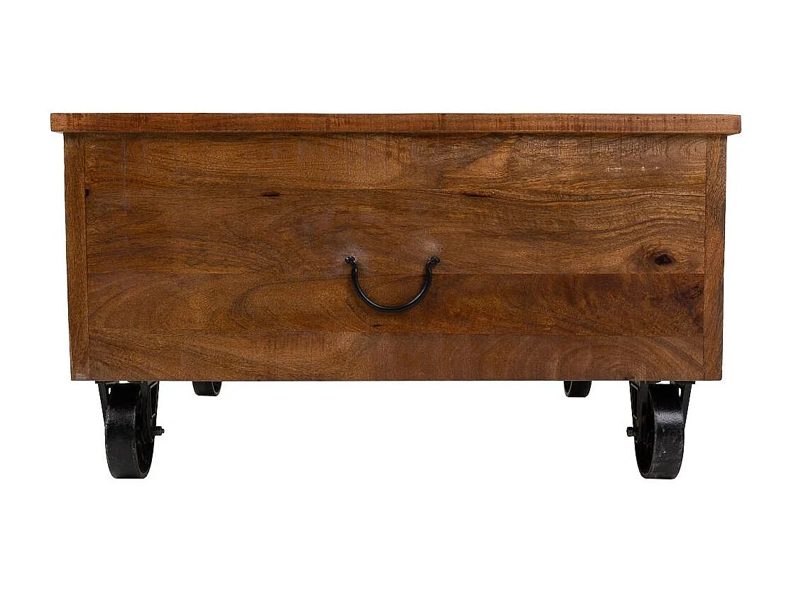 Brauner Couchtisch aus Holz 90x90x47