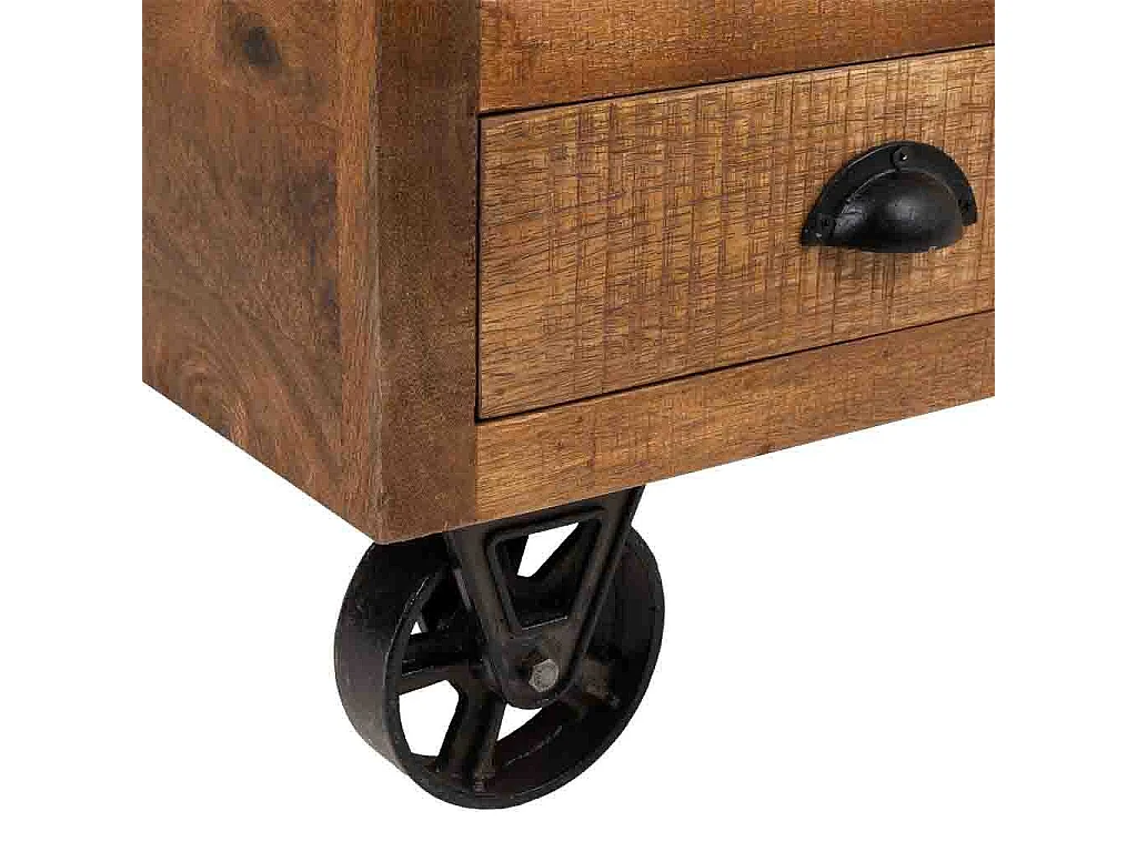 Brauner Couchtisch aus Holz 90x90x47