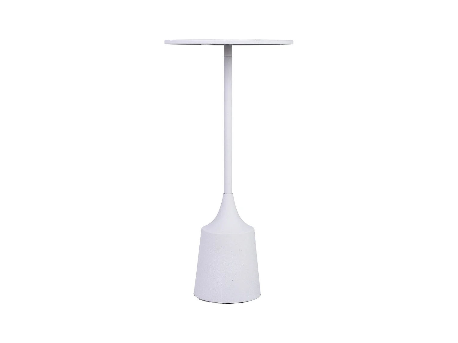 Mesa auxiliar de metal blanco 30x30x59.5h cm