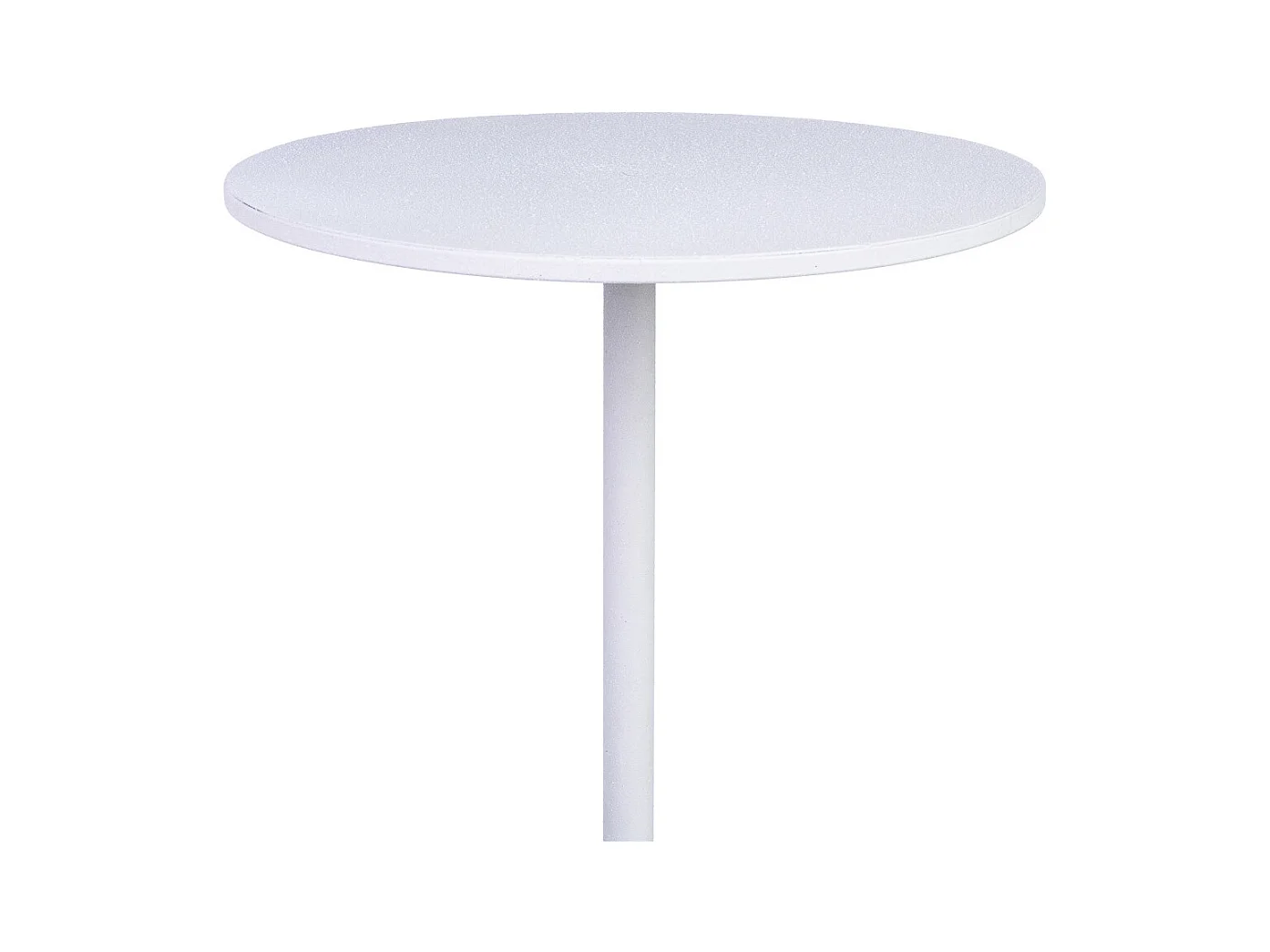 Mesa auxiliar de metal blanco 30x30x59.5h cm