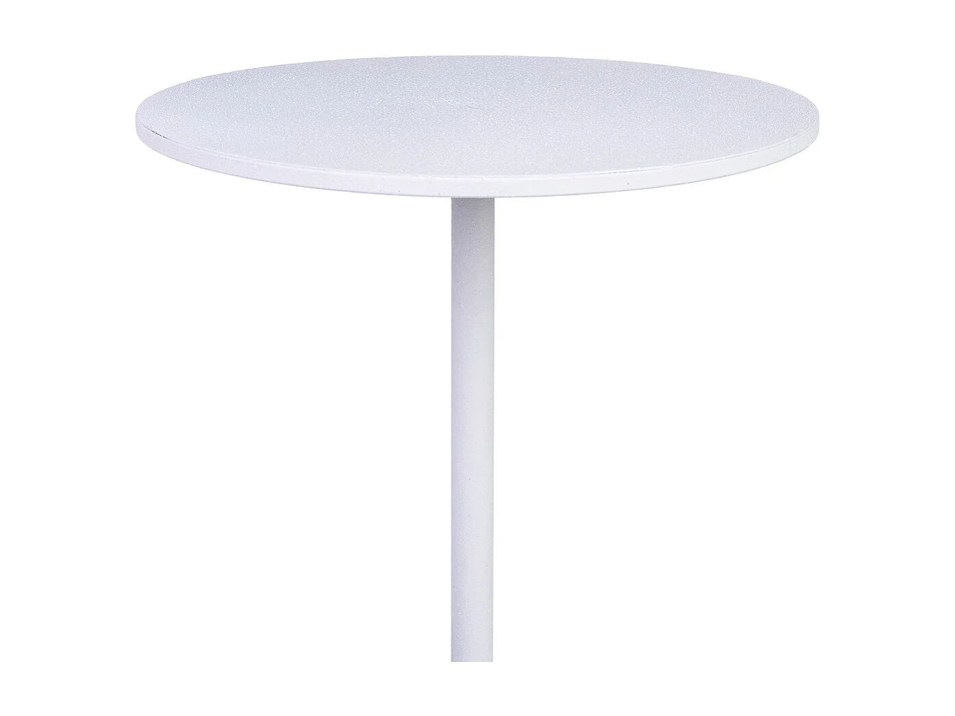 Weißer Beistelltisch aus Metall 30x30x59,5h cm