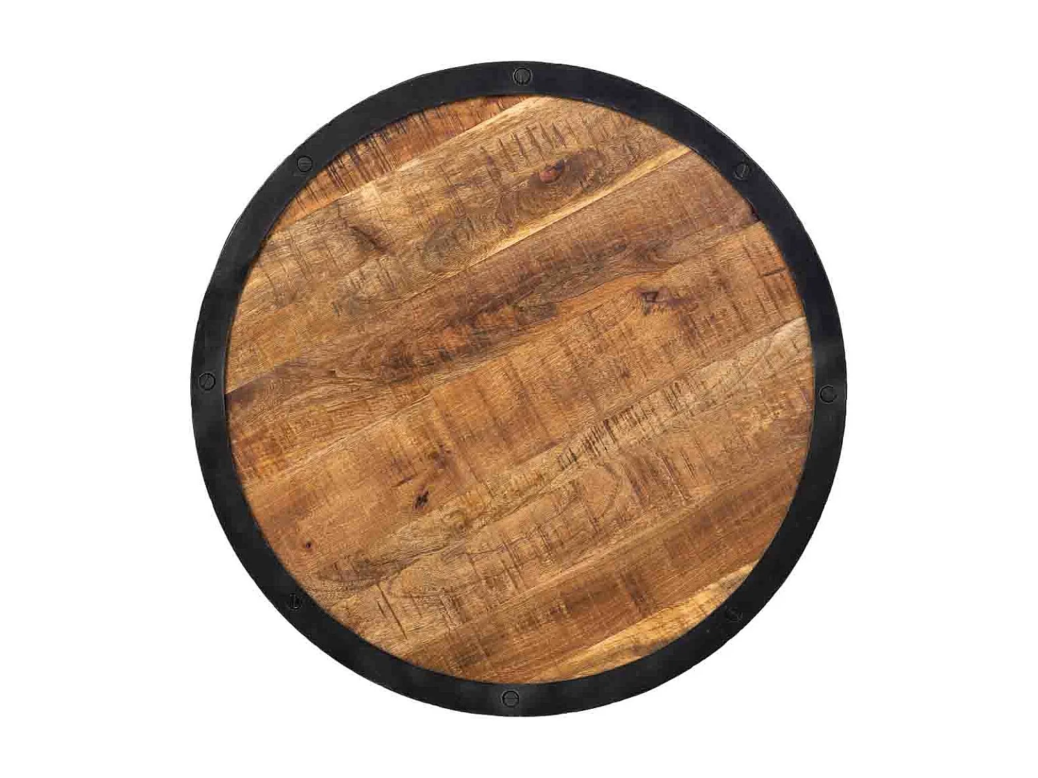 Mesa de apoio preta, D76x46h cm