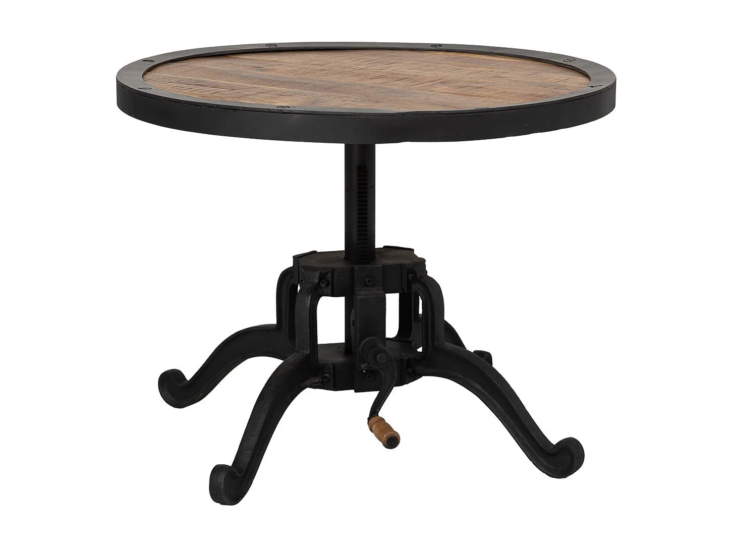 Höhenverstellbarer Tisch D76x46 Natur