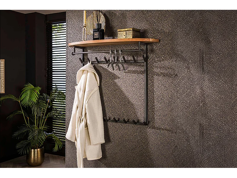 Garderobe - Schwarz Metall - LUANA
