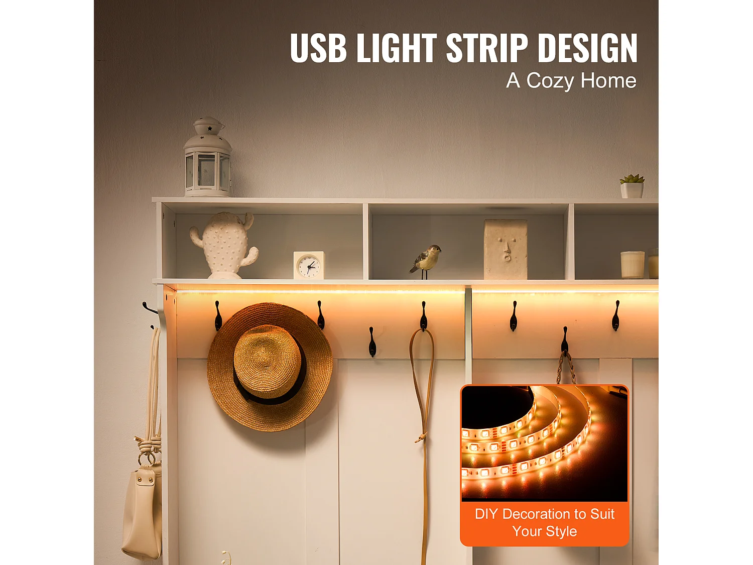 Portemanteau en Bois SucceBuy avec Banc et 12 Crochets pour Entrée - Organisation Maximale pour les Vêtements et Chaussures de Famille