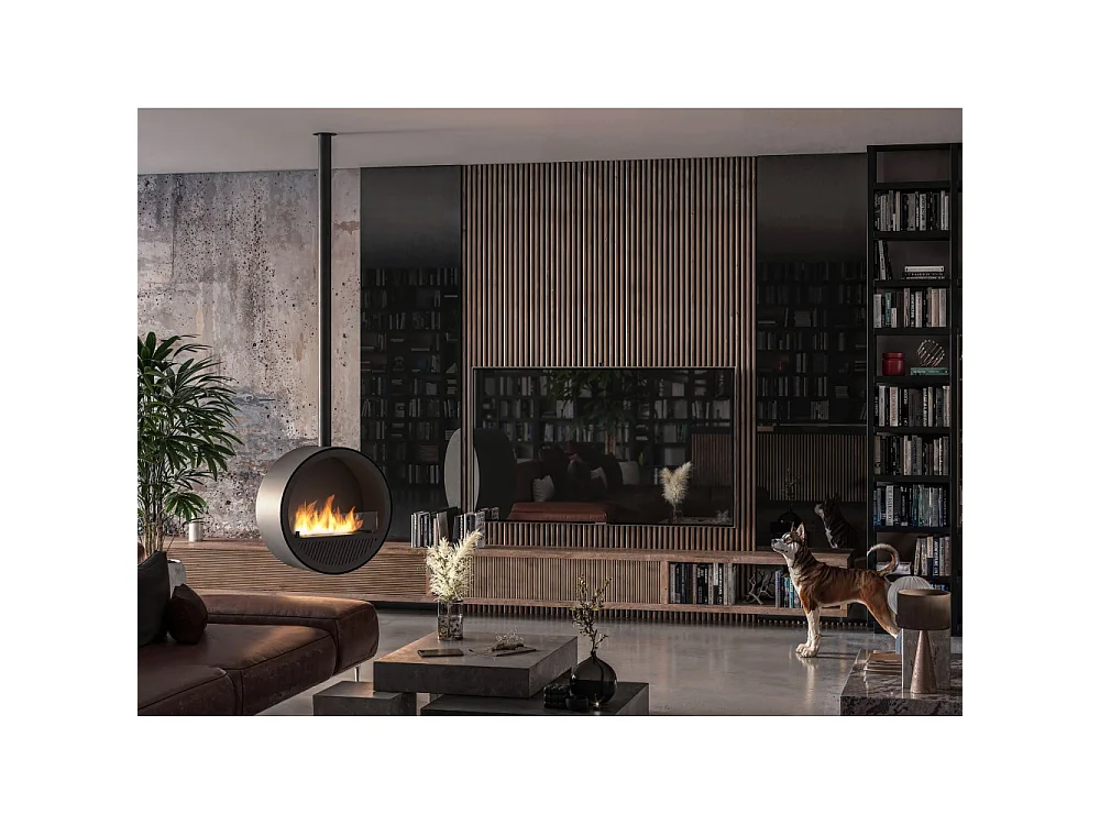 Cheminée à vapeur d'eau encastrable Corner L1200 avec flammes multicolores, effet 3D et contrôle par application, réservoir de 2,4 l - 120 cm