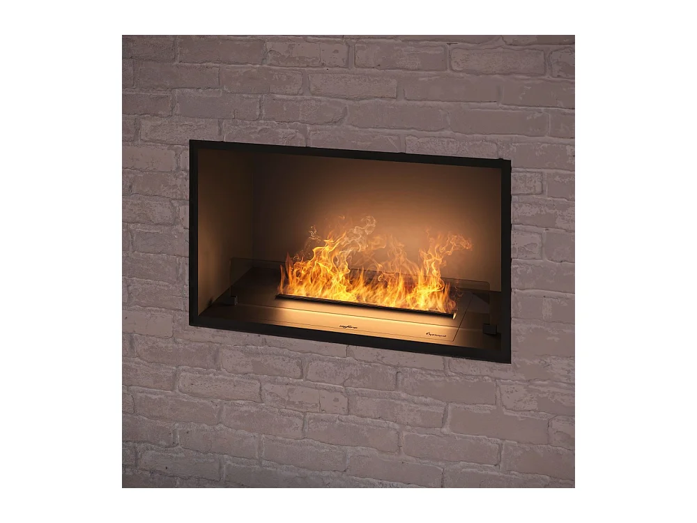 Cheminée à vapeur d'eau encastrable Invapo Inside 800 - Flammes multicolores, effet 3D et contrôle par application, réservoir de 1,2 l - 835 cm