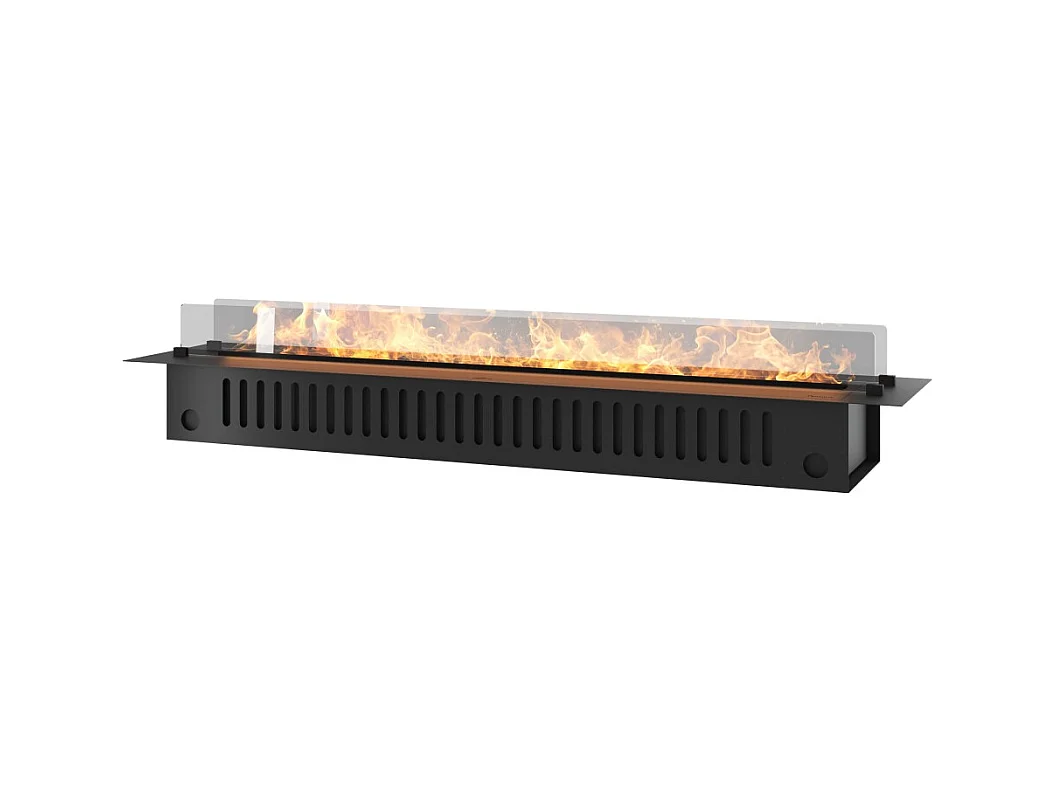 Cheminée vapeur d'eau Insert 1800 - Flammes multicolores 3D, contrôle appli, réservoir 3,6L, remplissage auto - 180 cm