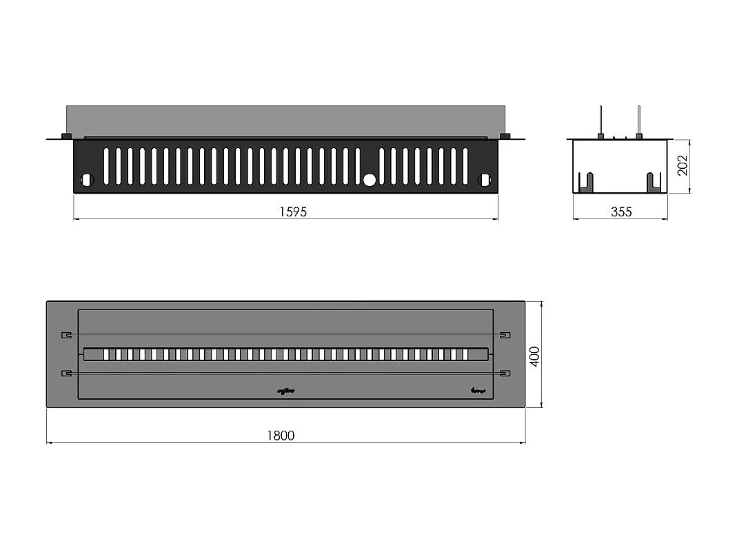 Invapo Insert 1800 Lareira a vapor embutida - Chama multicolorida 3D, app, tanque 3,6 l, recarga automática - 180 cm
