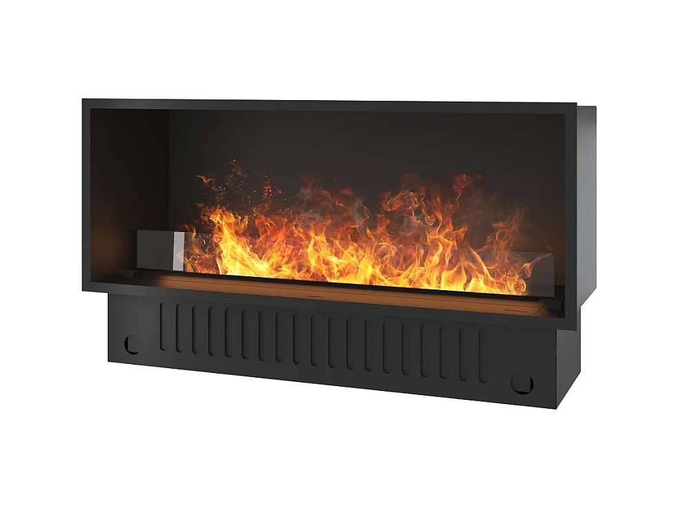 Caminetto a Vapore Acqueo da Incasso Invapo Inside 1200 - Fiamma Multicolore, Effetto 3D e Controllo App, Serbatoio 2.4l - 123cm Autorefill