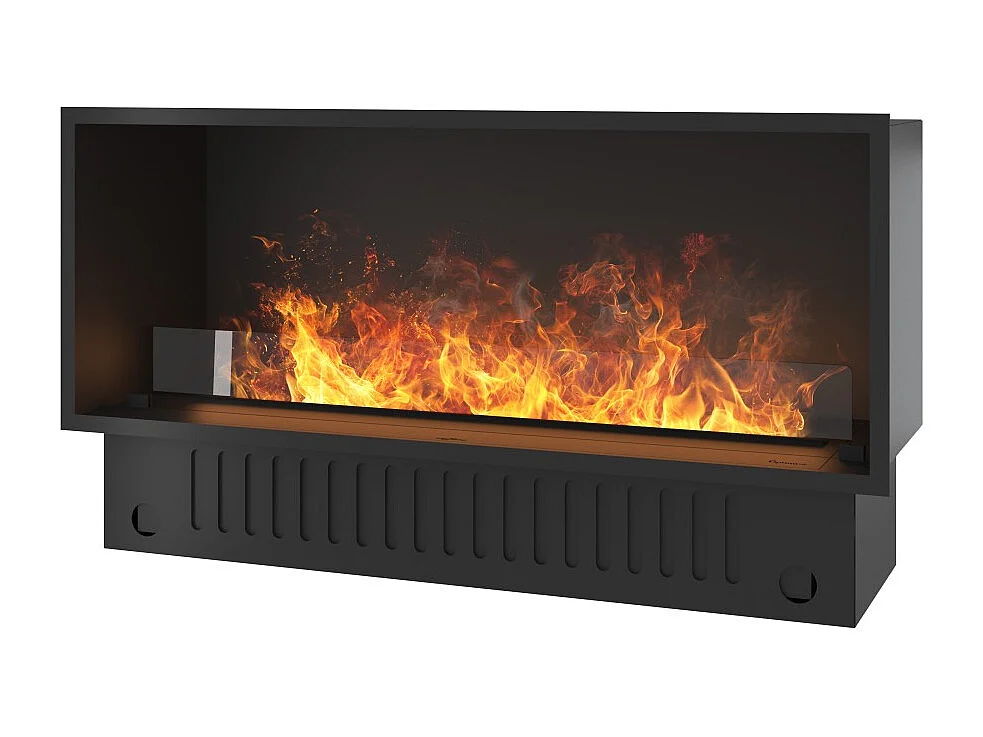 Caminetto a Vapore Acqueo da Incasso Invapo Inside 1200 - Fiamma Multicolore, Effetto 3D e Controllo App, Serbatoio 2.4l - 123cm Autorefill